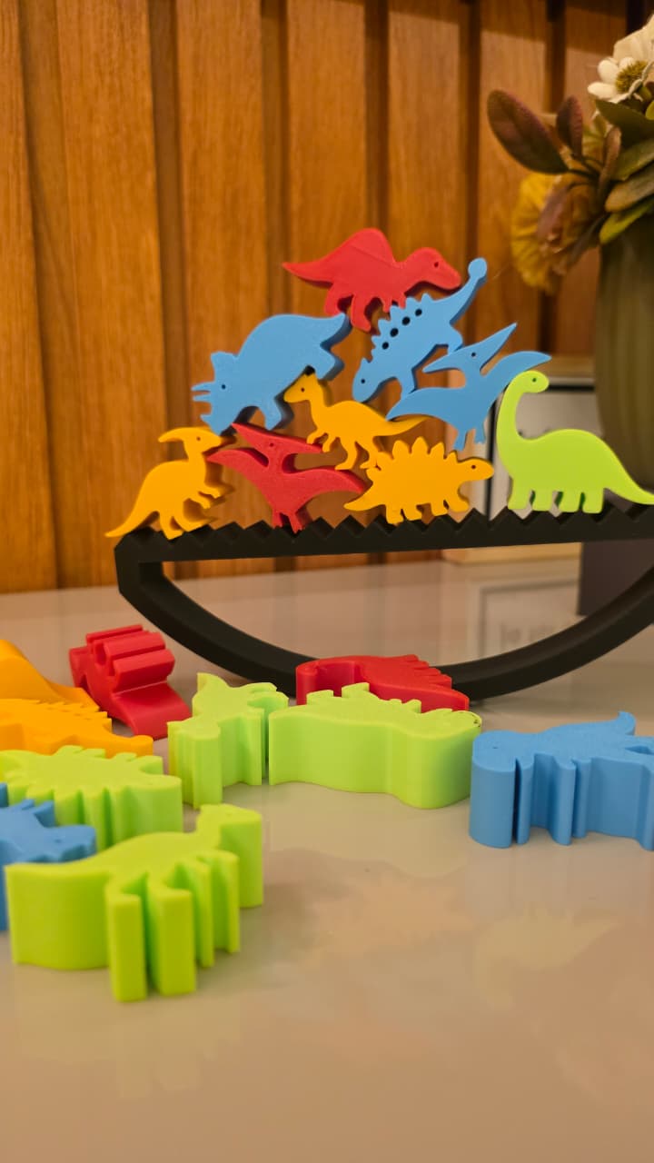 🦖 JOGO DE EQUILÍBRIO DINOSSAUROS – VERSÃO GRANDE COM 20 PEÇAS 🦕