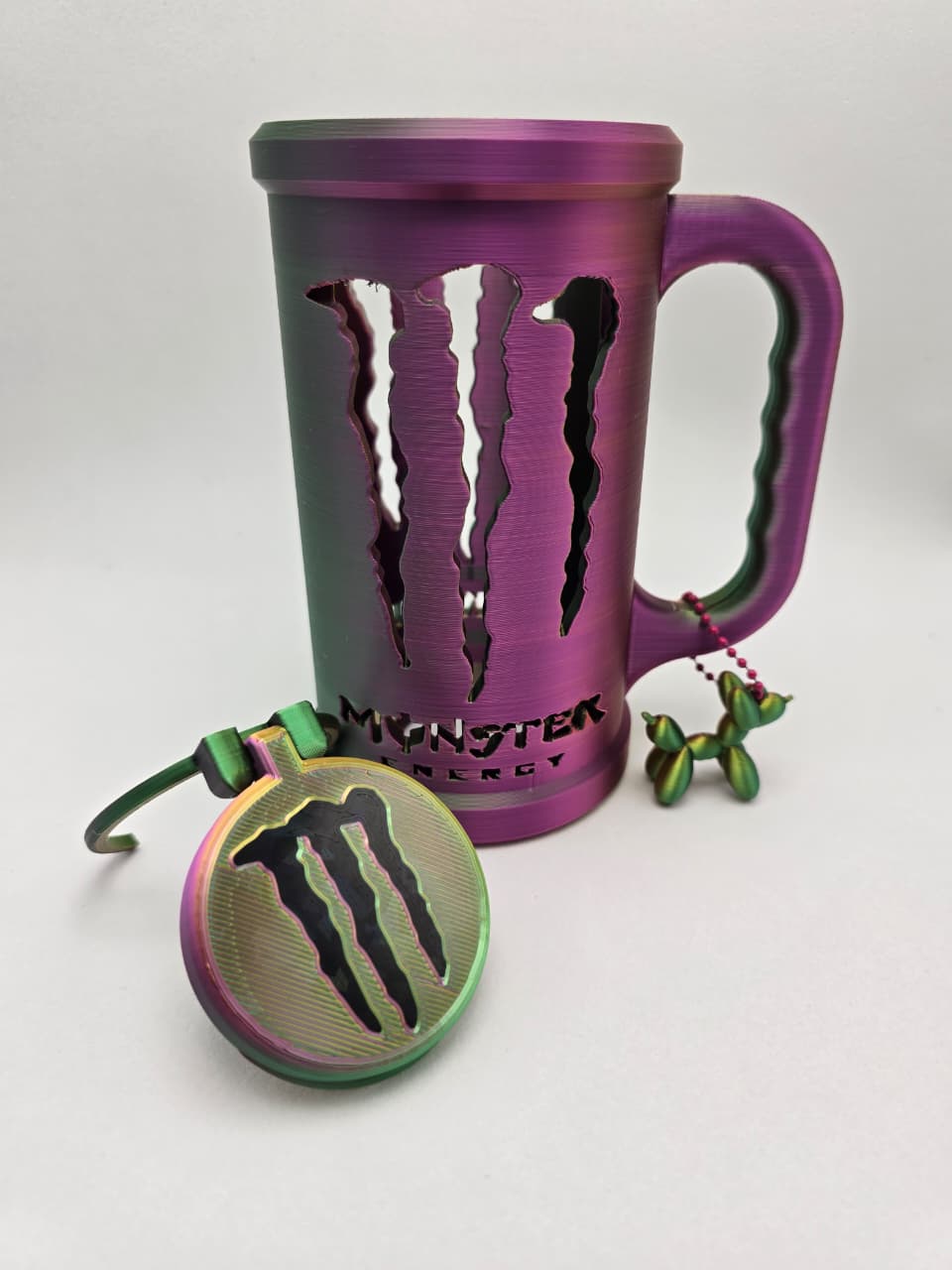 Suporte para Lata Monster + Chaveiro + Abridor em PLA | Colecionável 3D