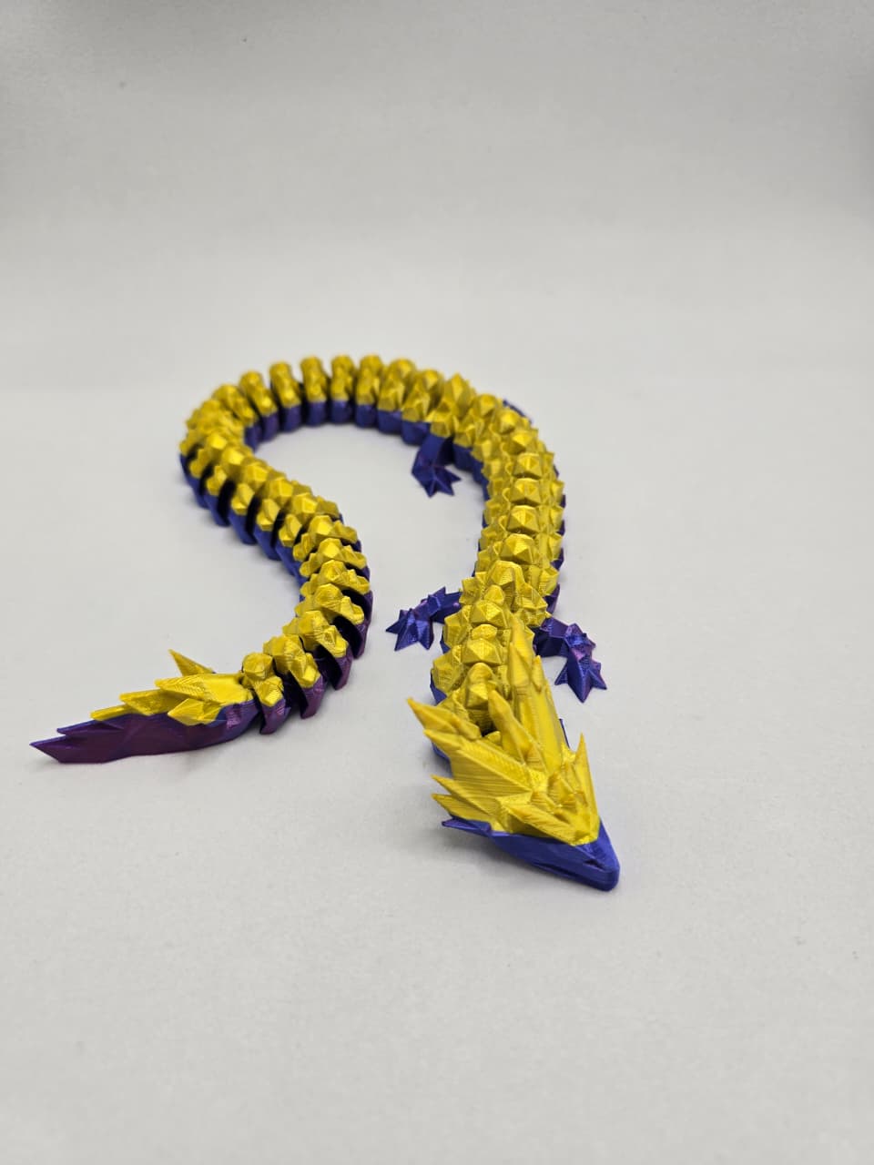 Dragão Cristal Duas Cores Articulado em Impressão 3D – Colecionável em PLA Premium