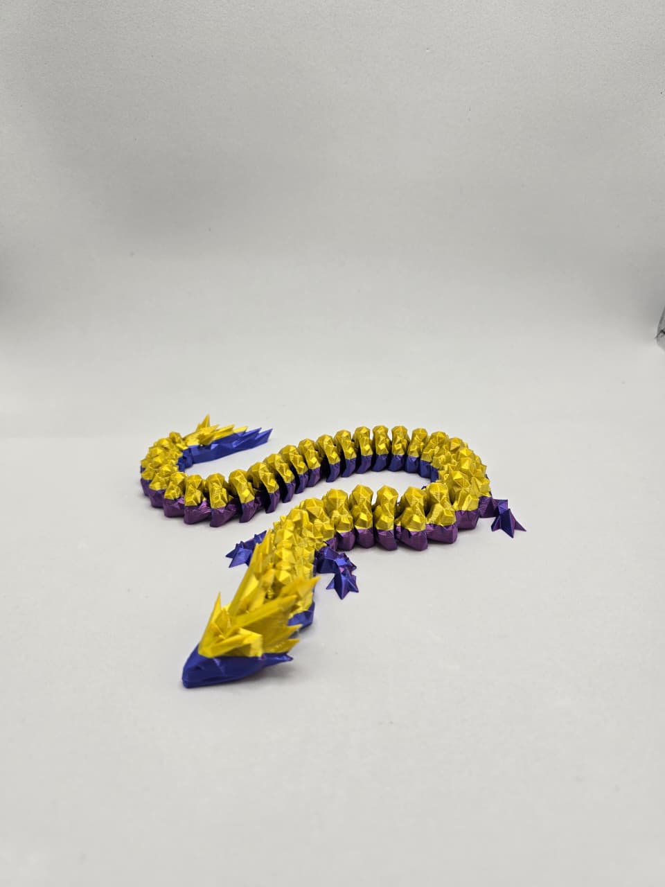 Dragão Cristal Duas Cores Articulado em Impressão 3D – Colecionável em PLA Premium