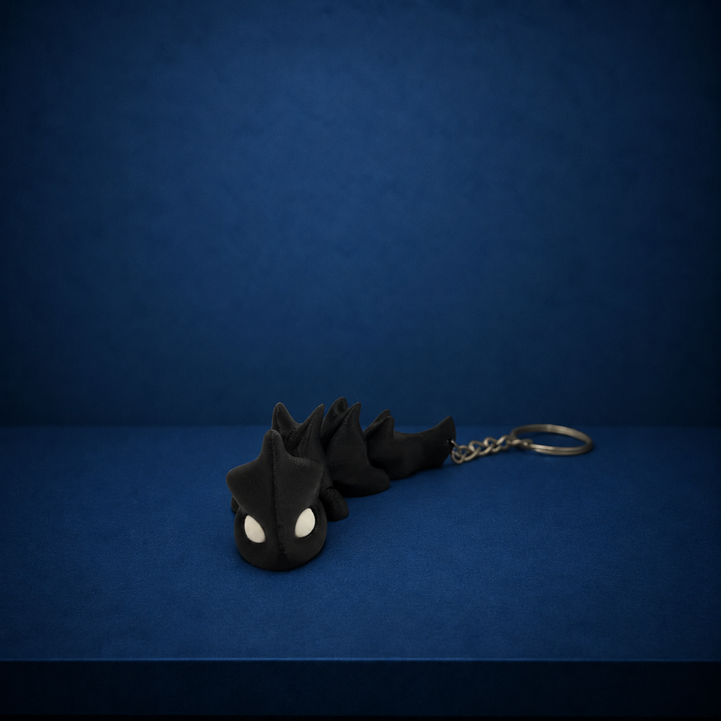 Chaveiro de Dragão Articulado em Impressão 3D – Colecionável em PLA Premium