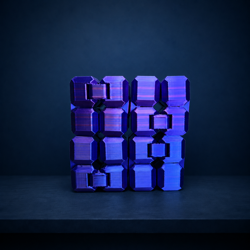 Cubo Infinito Sensorial em Impressão 3D PLA – Brinquedo Antiestresse e Decorativo