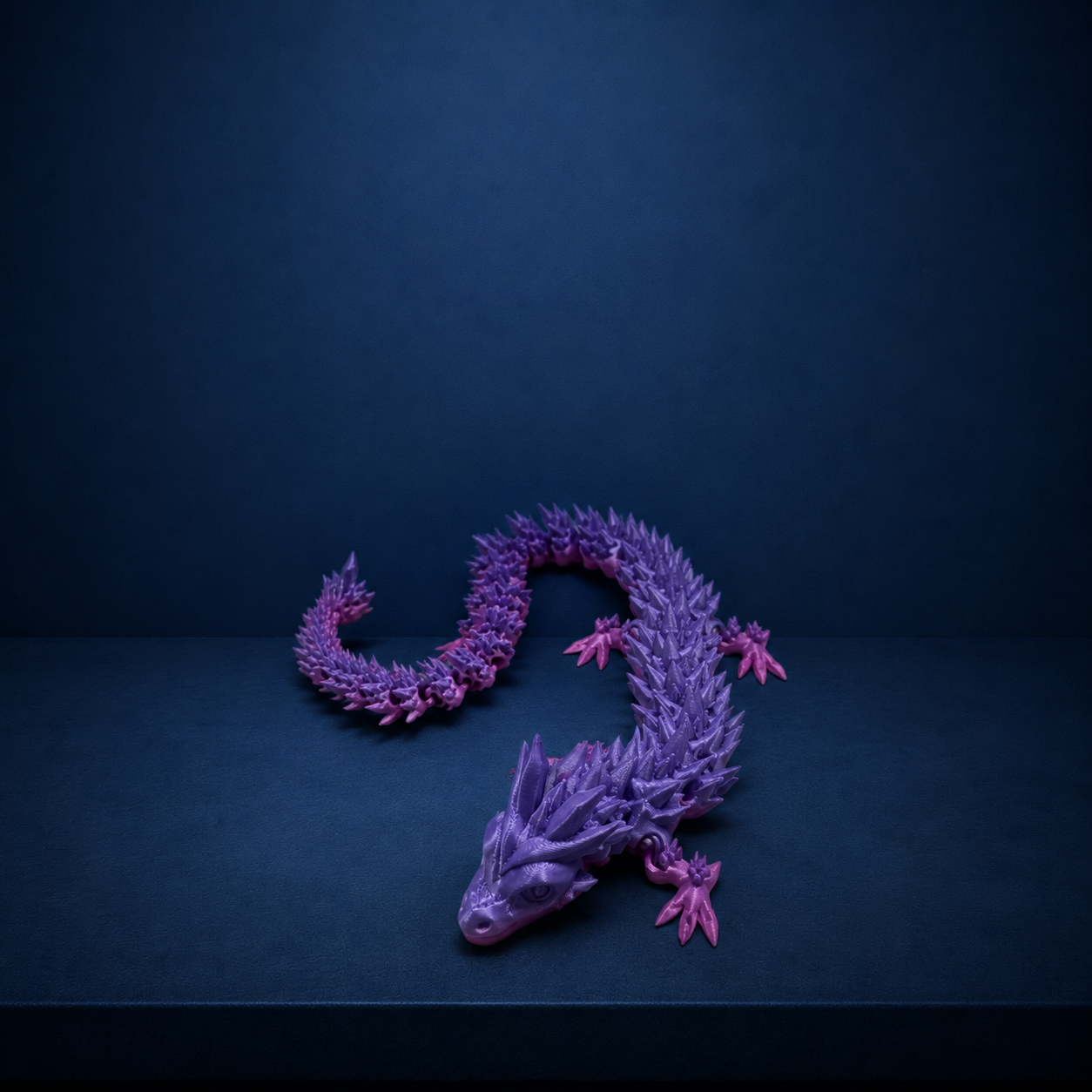 Dragão Crystal Rosa Articulado em Impressão 3D – Colecionável em PLA