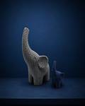 Elefante Decorativo Estilo Tricô em Impressão 3D