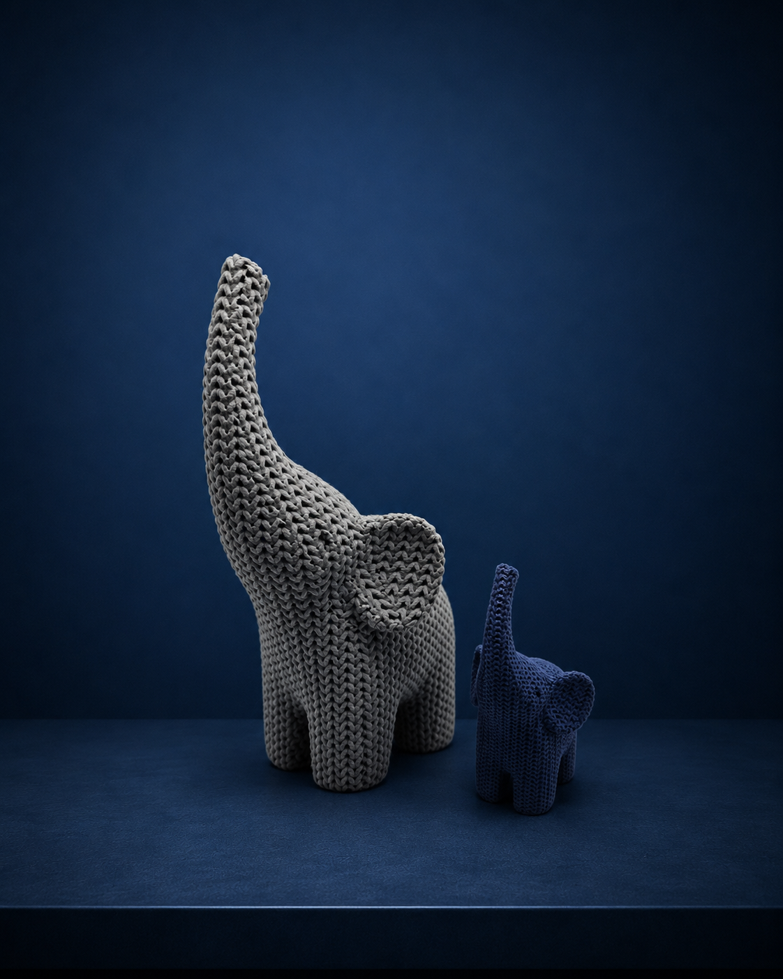Elefante Decorativo Estilo Tricô em Impressão 3D