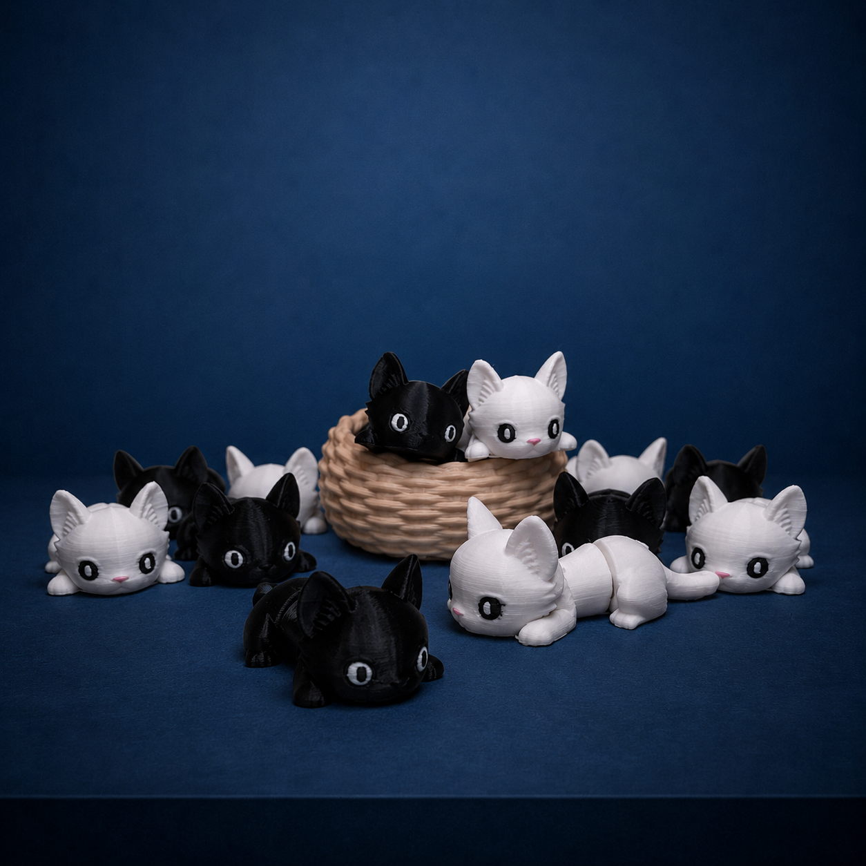 Mini Gatinho Articulado Colecionável em Impressão 3D