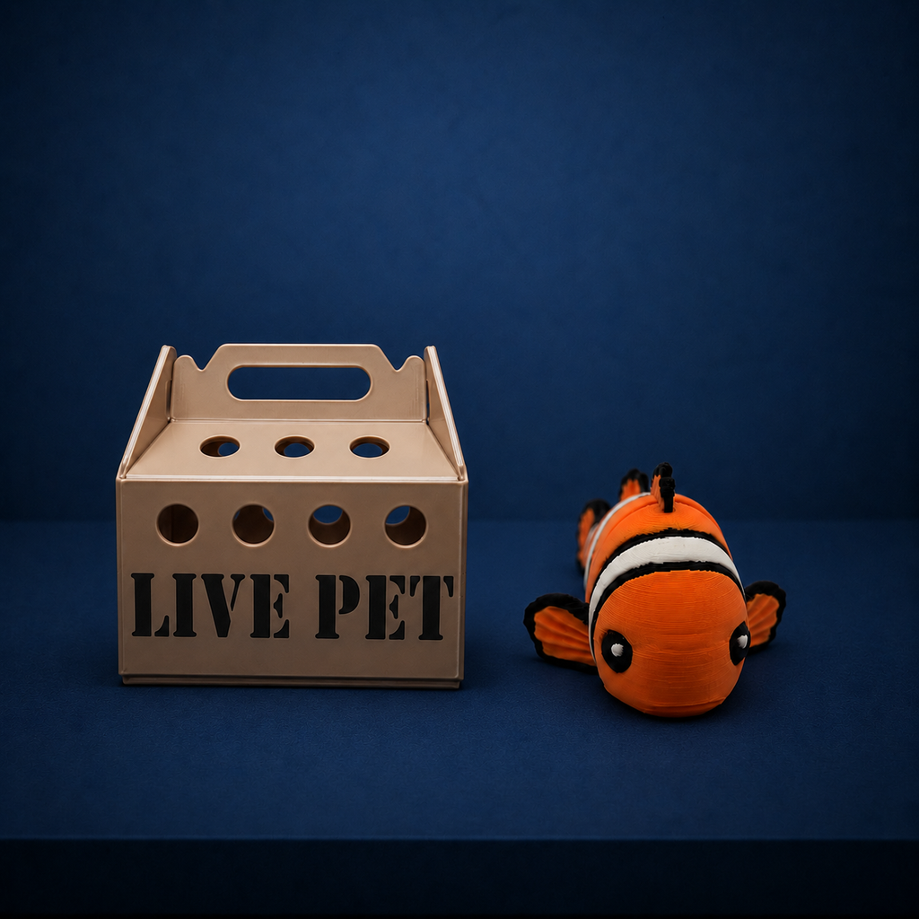 Peixe Palhaço Articulado em Impressão 3D – Colecionável em PLA Premium