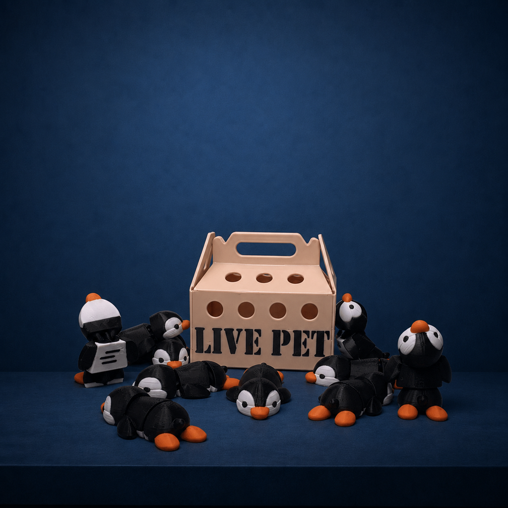 Pinguim Articulado em Impressão 3D