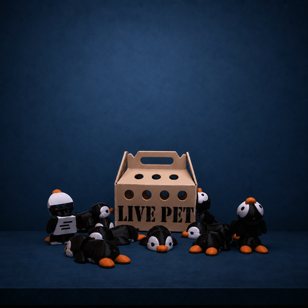 Pinguim Articulado em Impressão 3D