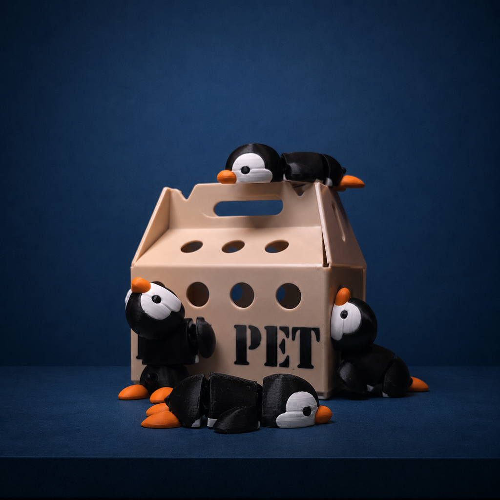 Pinguim Articulado em Impressão 3D