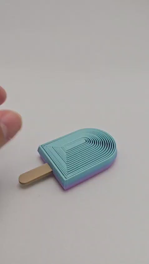 Picolé Sensorial em Impressão 3D – Fidget Colecionável em PLA