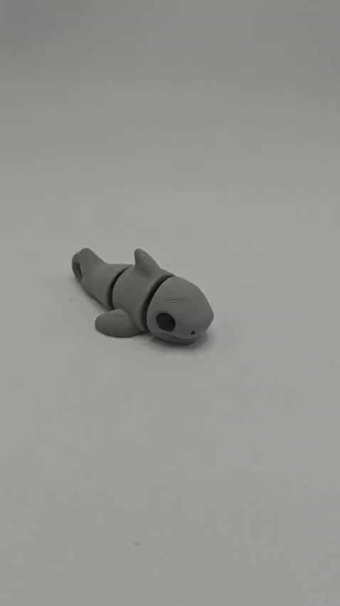 Chaveiro Tubarão Articulado em Impressão 3D – Colecionável em PLA