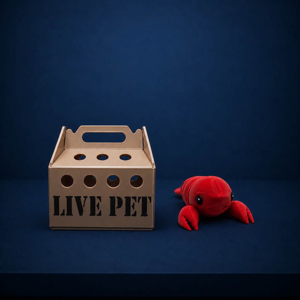 Mini Lagosta Articulada em Impressão 3D – Colecionável em PLA Premium