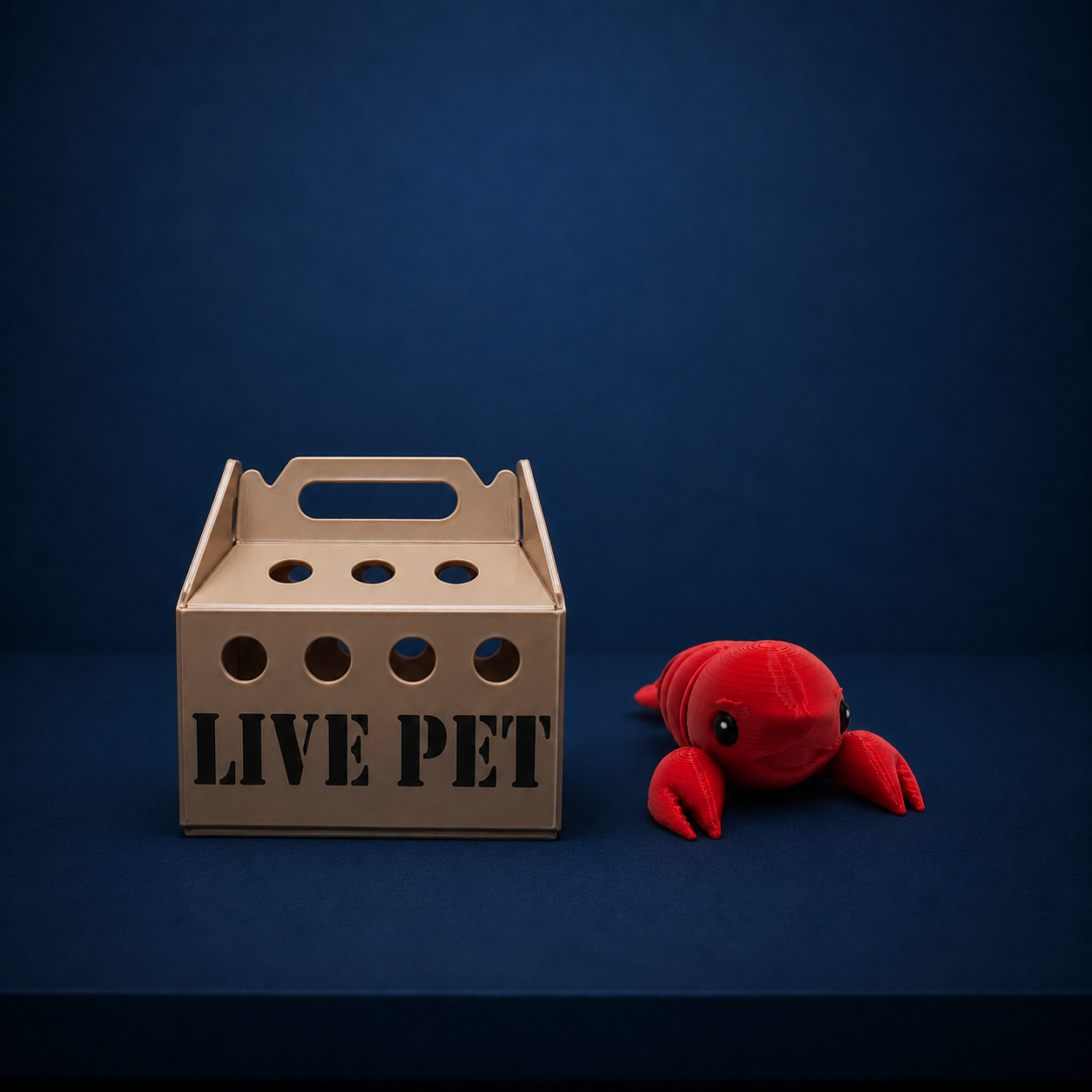 Mini Lagosta Articulada em Impressão 3D – Colecionável em PLA Premium